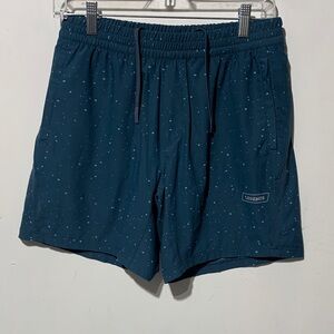 Legends Teal Speckled Elastic-Waist Shorts